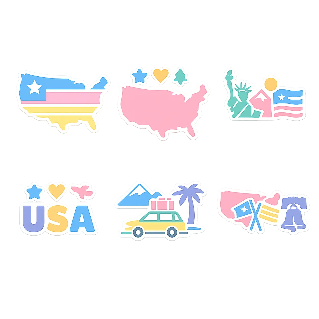 Un diseño de estados unidos en grande