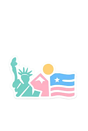 Un diseño de estados unidos en grande