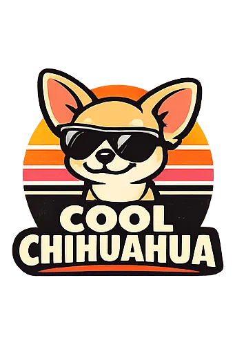 Cute Chihuahua dog, cartoon style, vector art, PNG, no background, 4500x5400 px, print ready