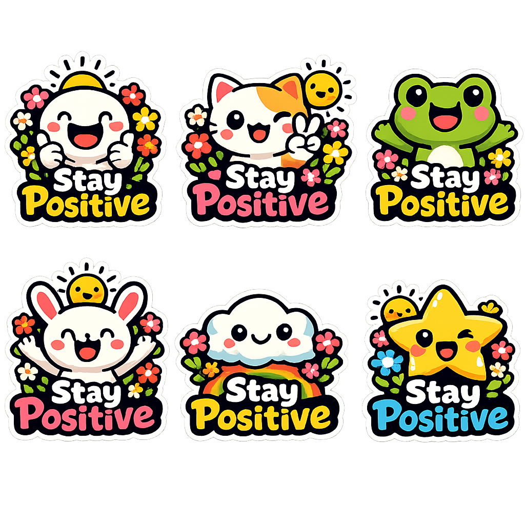 sticker-with-text-stay-positive