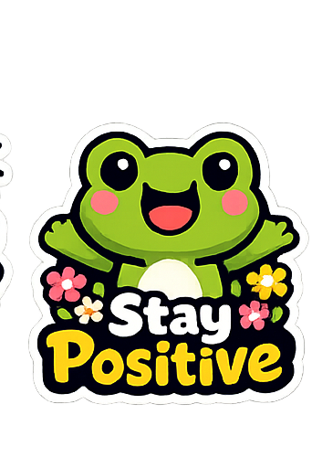 sticker-with-text-stay-positive