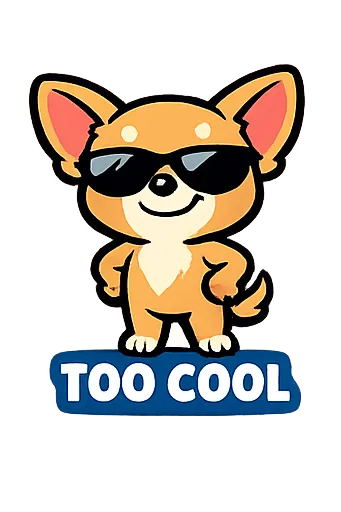 Cute Chihuahua dog, cartoon style, vector art, PNG, no background, 4500x5400 px, print ready