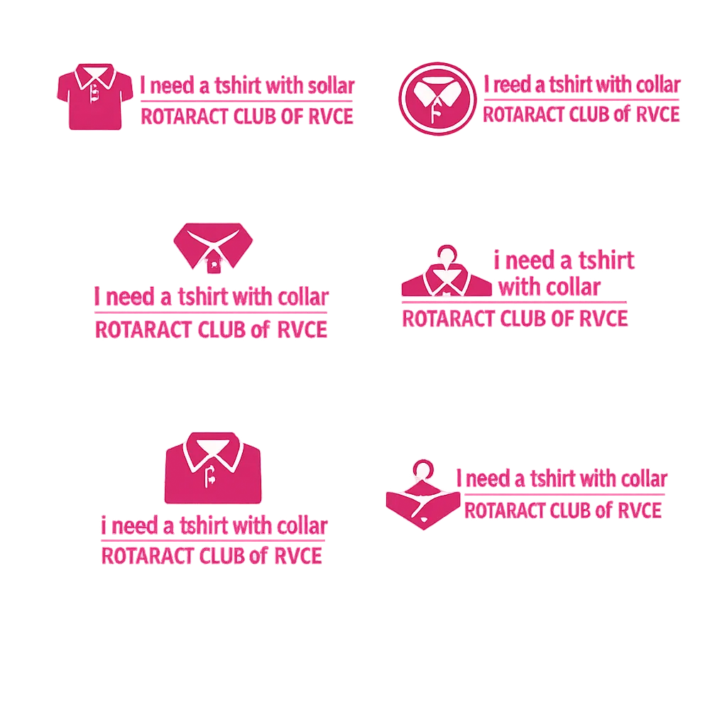 i need a tshirt with collar and i need it with complete black colour but i need the pink colour logo