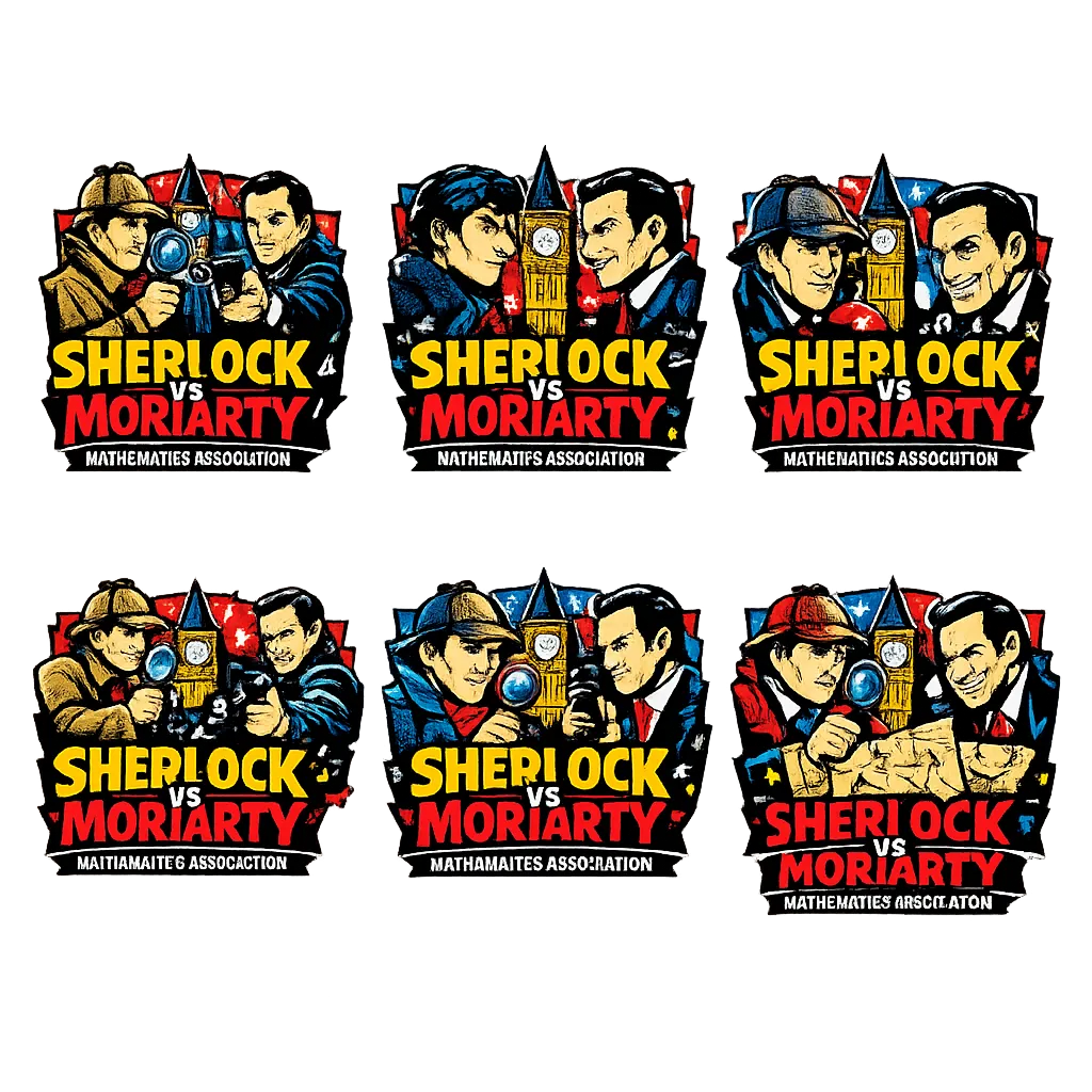 Design a piece of merchandise themed around Sherlock vs Moriarty, the campus-wide treasure
hunt orga