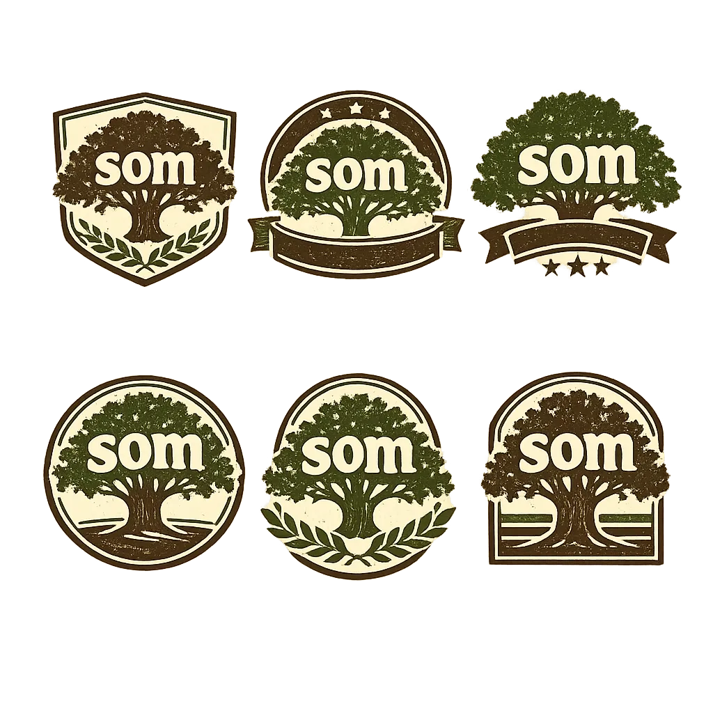 a tree in the middle of the shirt with the word som inside