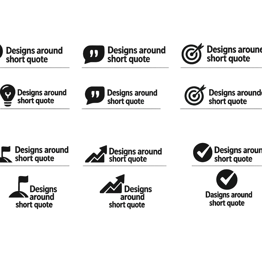 Designs around short quote motivation words for t- shirts black