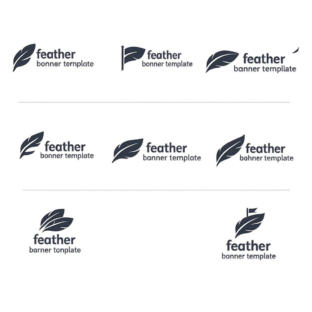 feather banner template