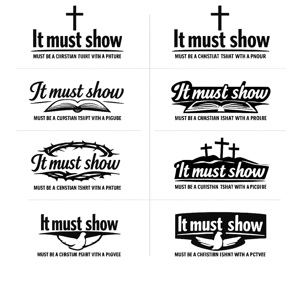 Must be a christian tshirt with a picture that reflects the theme "It must show" 
Their private time