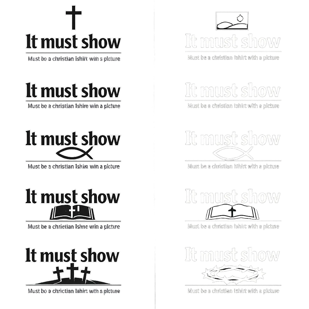 Must be a christian tshirt with a picture that reflects the theme "It must show" 
Their private time