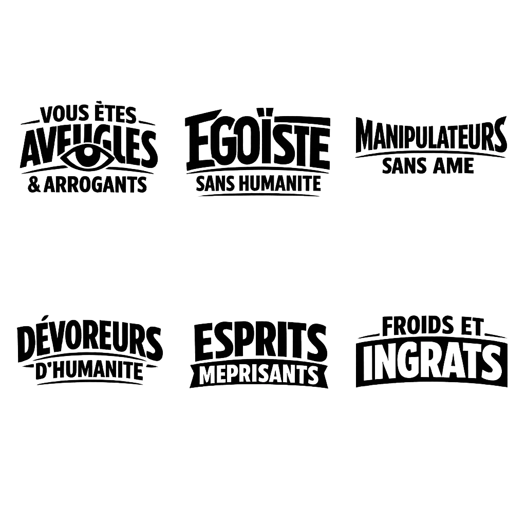 Créé moi un texte typographique très design et particulier pour le devant de mon t-shirt, ce texte d