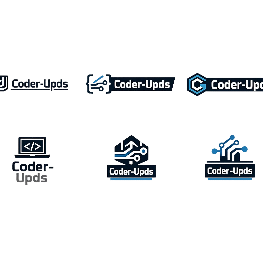 Create a premium collared polo shirt for a university programming club called "Coder-Upds".

Design 