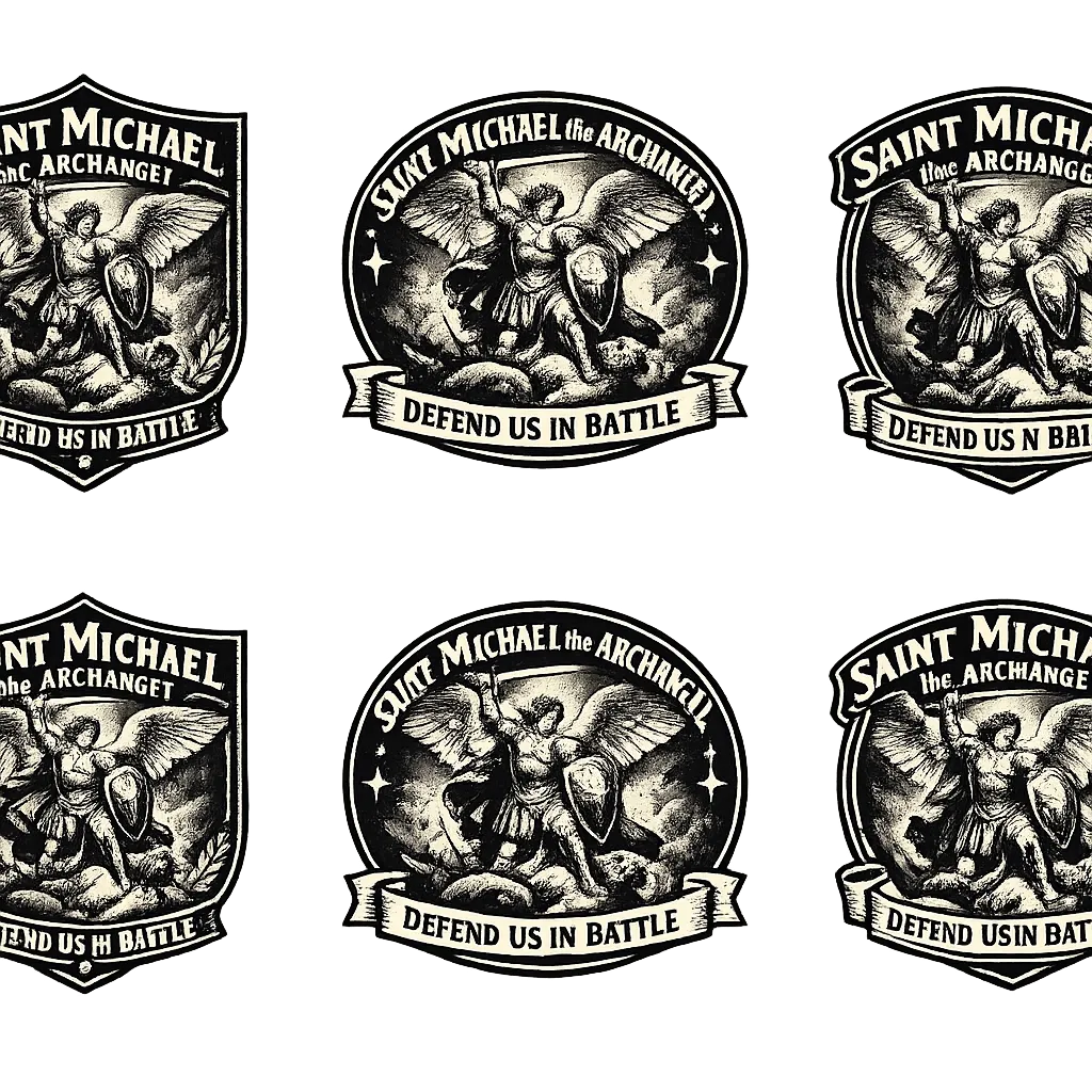 Saint Michael the Archangel defeating a demon, hyper realistic, powerful warrior angel with large ma