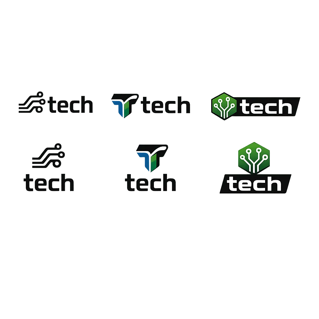 creating brand logo, modern and sleek design, blue and white color scheme, tech event branding the n