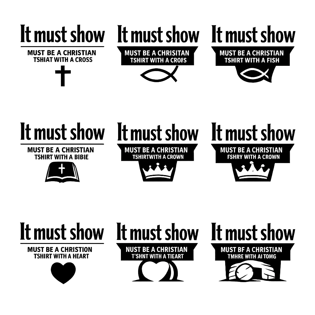 Must be a christian tshirt with a picture that reflects the theme "It must show" 
Their private time