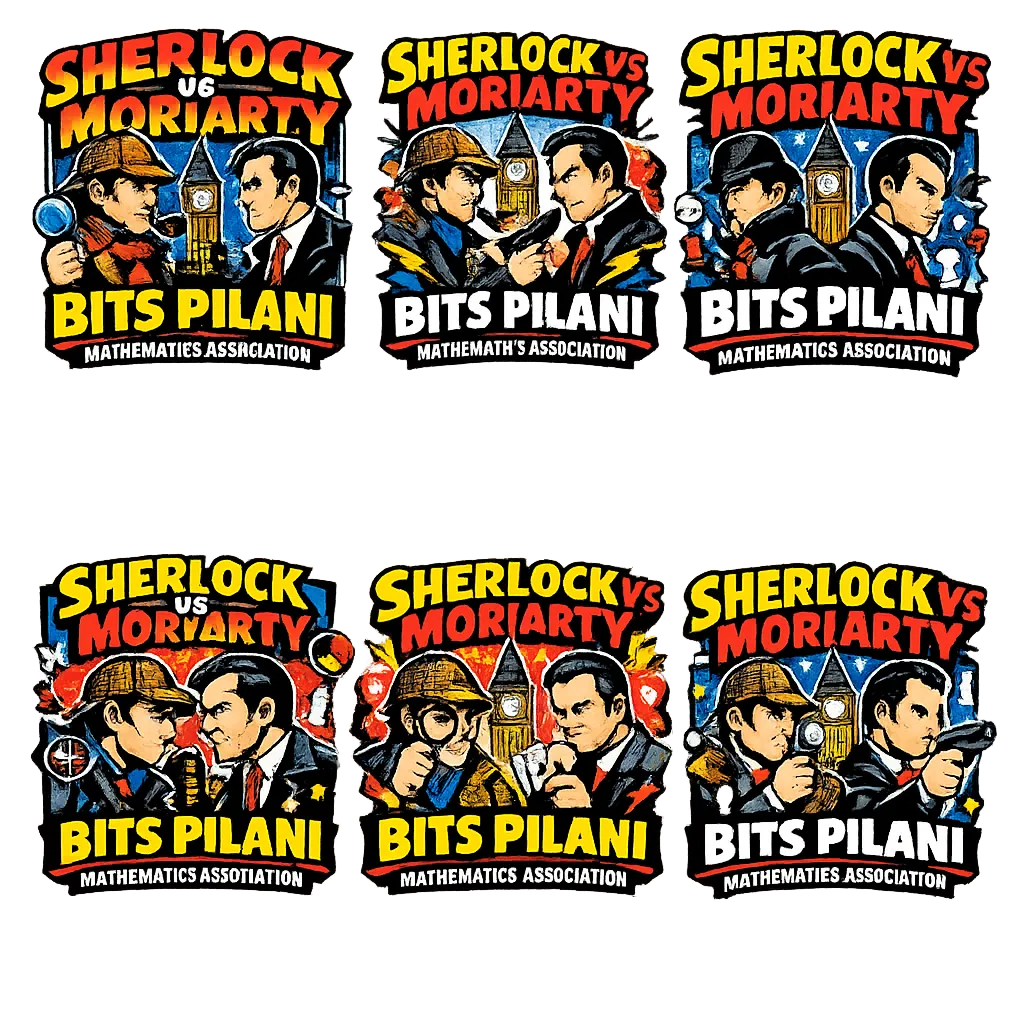 Design a piece of merchandise themed around Sherlock vs Moriarty, the campus-wide treasure
hunt orga