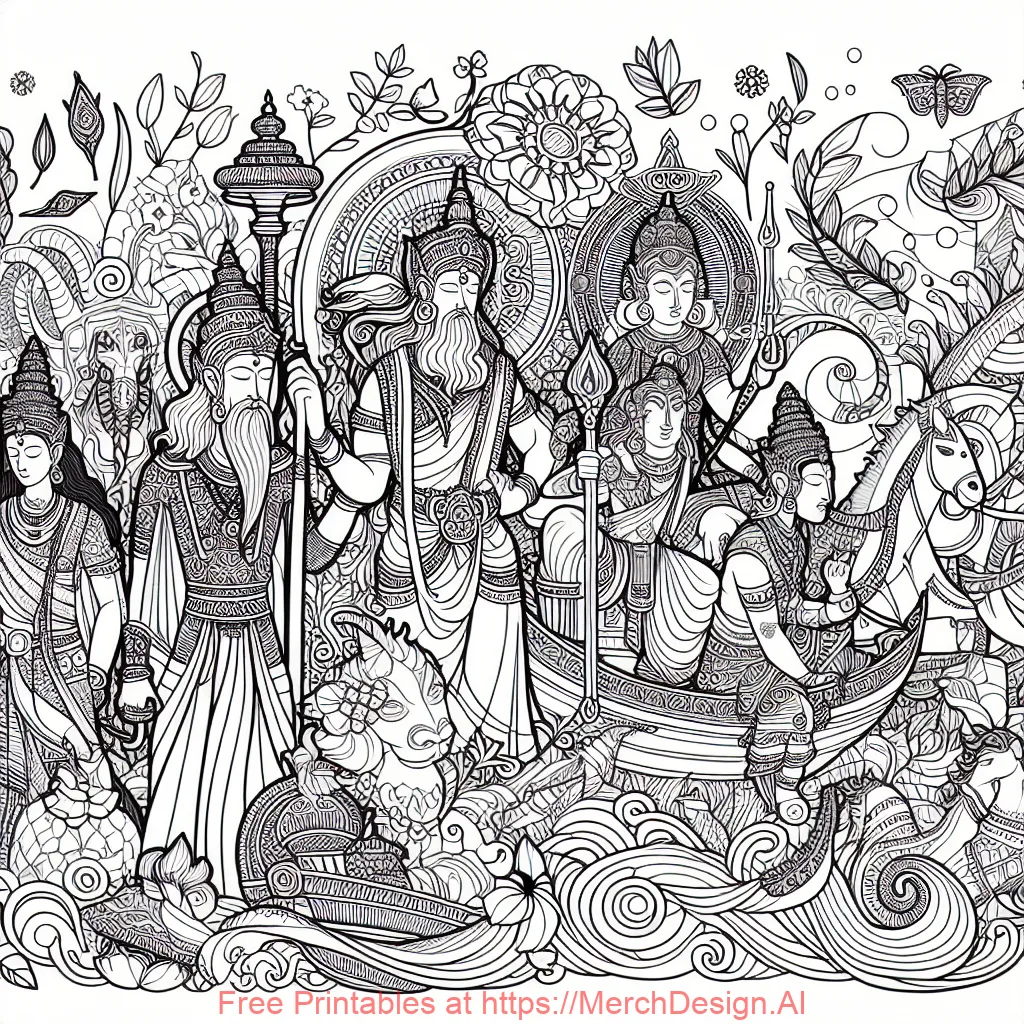 mythical coloring book for adults