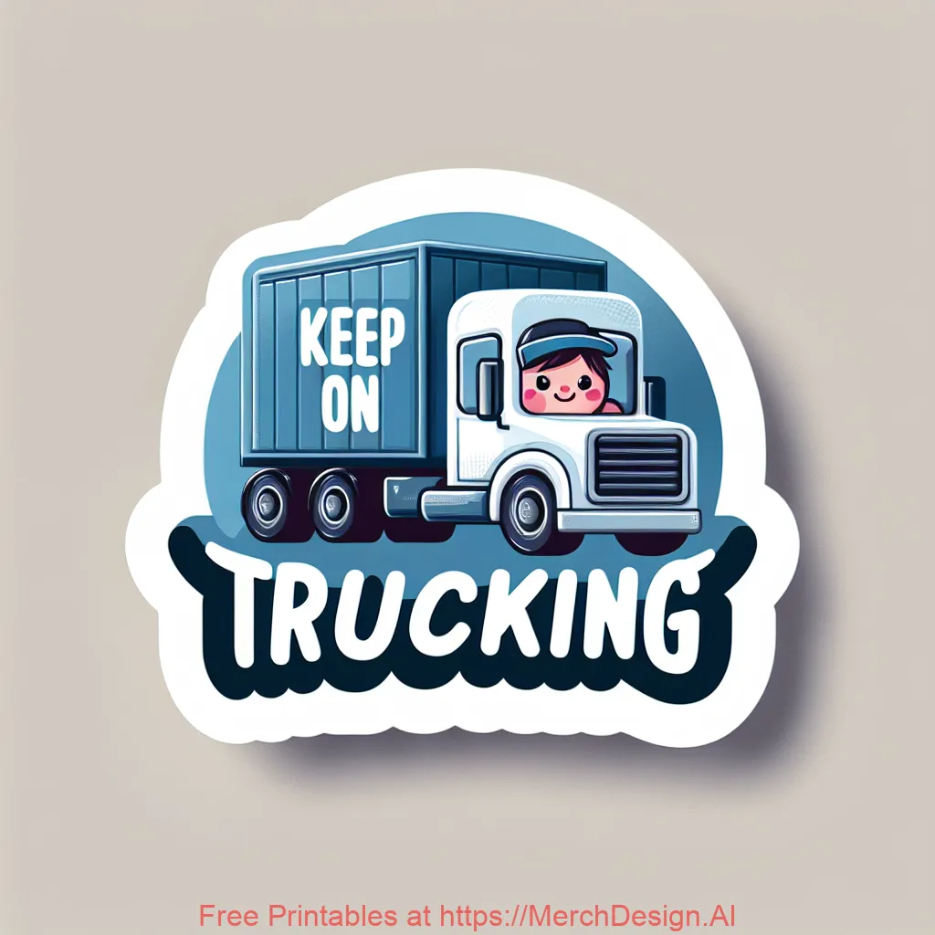 "Funny truck driver quote, keep on trucking"