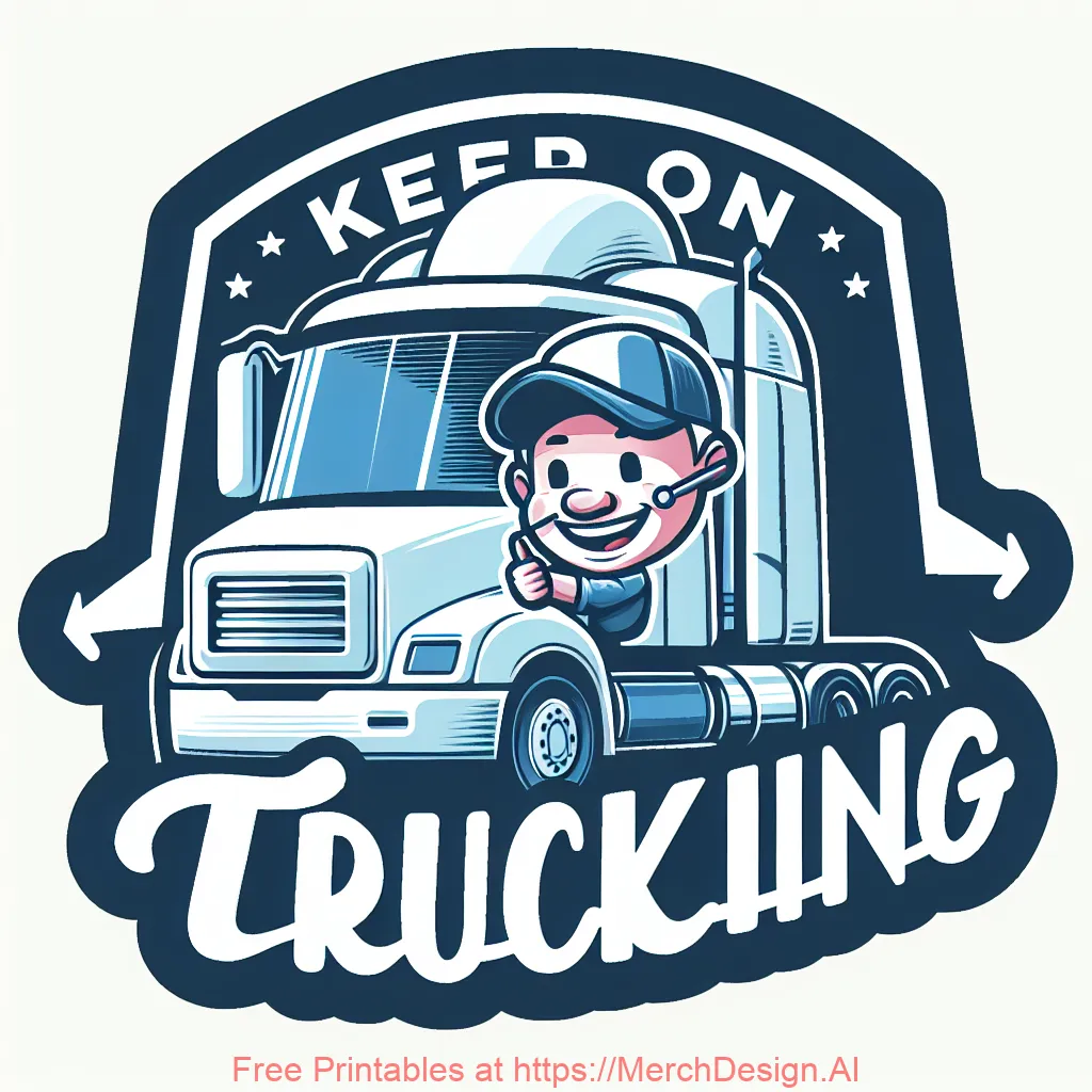 "Funny truck driver quote, keep on trucking"