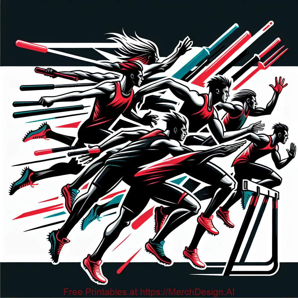 Middleton Track and Field Team, use black and red colors