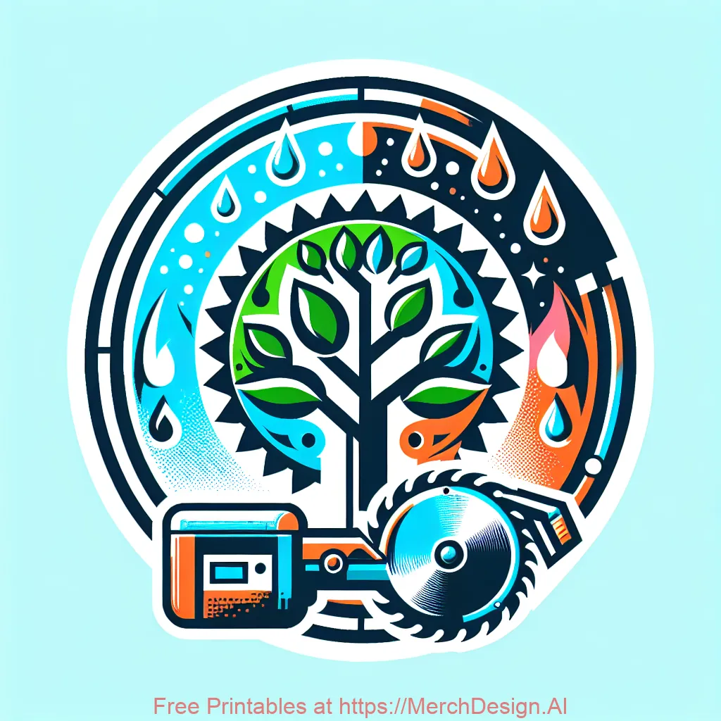 Arbor DV (Tree of Leaf) Condition Design (Water Dispenser, Circular Saw, Heat Background)