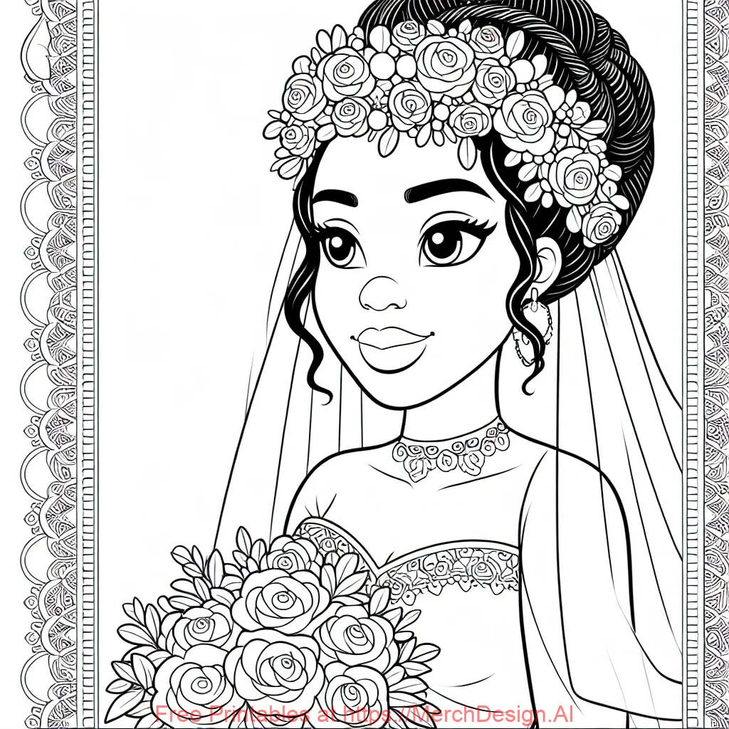 African American woman getting married 