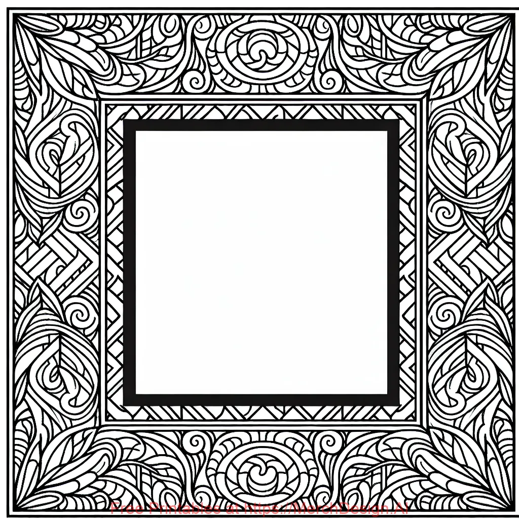 letter size cool pattern border large blank retangle center