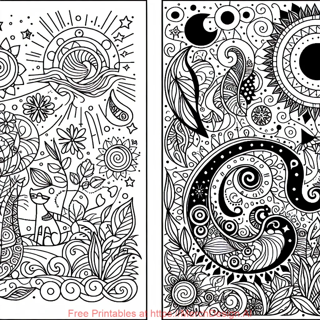 Coloring book page one